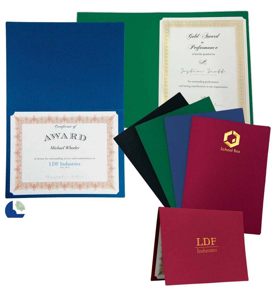 Porte-certificat fini toile